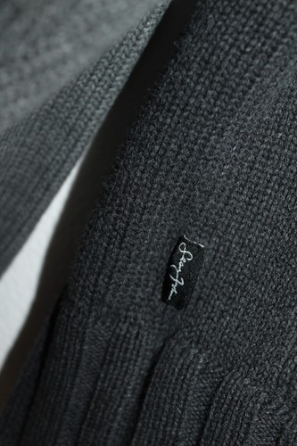 Full Zip Sean Jean Full Zip Sweater Gray Black Size Large 100% Cotton SJ Patch - Picture 3 of 6