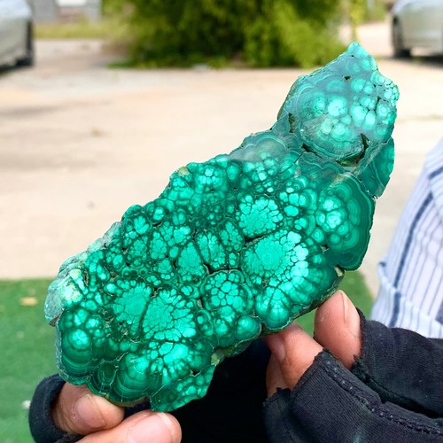 156G Natural glossy Malachite transparent cluster rough mineral sample - Picture 10 of 12