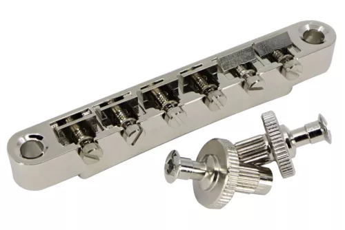 Pinnacle Locking ABR-1 Bridge with plated brass saddles, M5 posts - Nickel