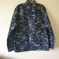 Reclaimed Vintage Inspired @ Asos Blue Grey Camo Jacket Shakette Sz M Military