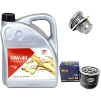 MotoröL Set 10W-40 5 Liter + ÖLfilter + ÖLablassschraube FüR Opel Arena 1.9 60PS