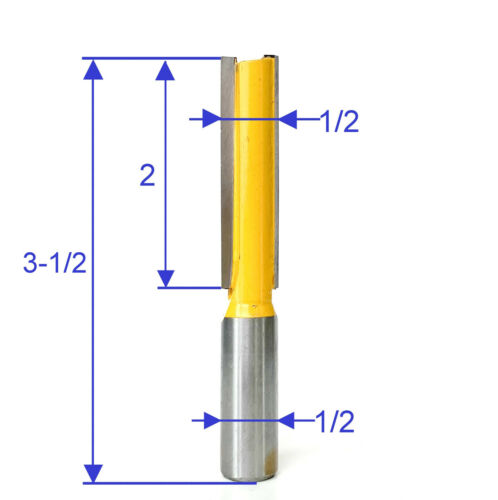 1 pz 1/2" SH 2" Lama Extra Lunga Dritta Router Bit sct-888 - Foto 2 di 12
