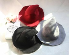 Women Witch Hat Halloween Modern Winter Fall Fashion Hat Sheep Foldable Wool US