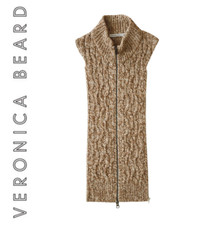 VERONICA BEARD Dickey Jacket Insert Women Brown CORALIA knit NWT