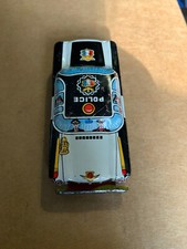 Vintage Police Patrol Car Tin Litho Friction Toy Japan