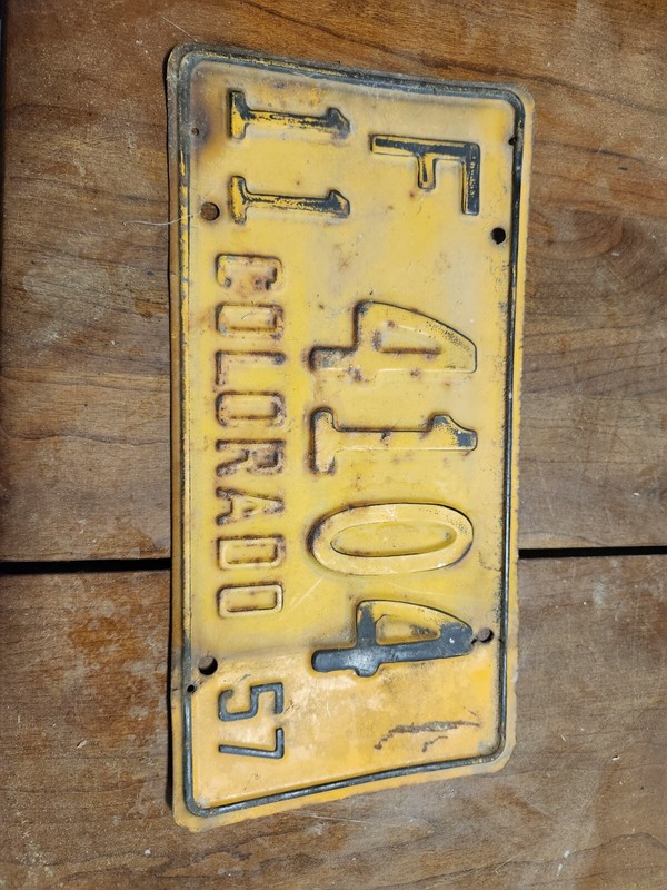 1957 Colorado Liscense Plate