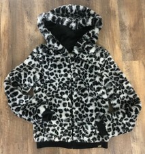 Victoria Secret Pink Limited Edition Hoodie Jacket Leopard Fur Coat Reversible S