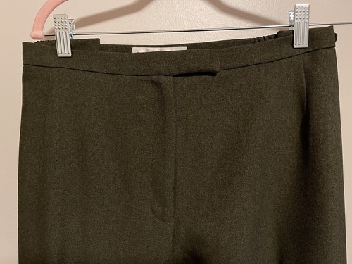 Dressbarn Womens Straight Leg Pants Button & Zipper Close Olive Green Size 22W - Picture 2 of 5