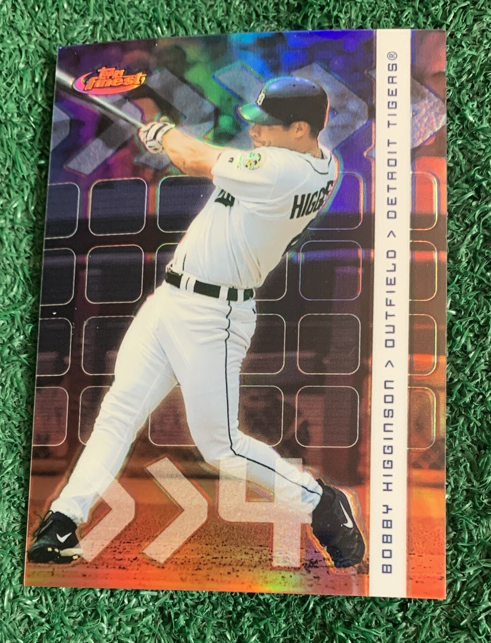BOBBY HIGGINSON - 392/499 - 2002 TOPPS FINEST - REFRACTOR - PARALLEL CARD # 34