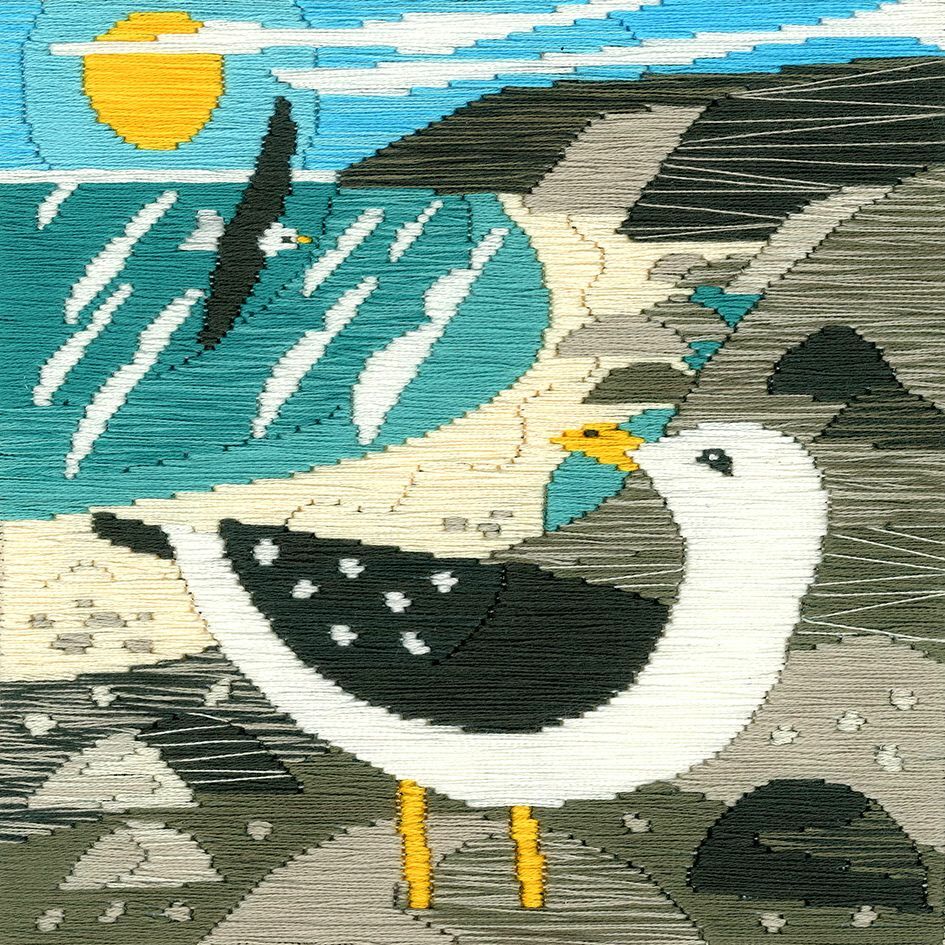 Bothy Threads Long Stitch Kit - Silken Scenes - Seagulls, Bird
