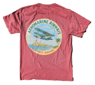 Aeromarine airways Caribbean Hobo  T-shirt key west  Havana Cuba seaplane