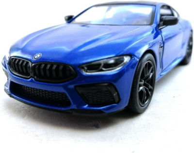 BMW M8 Competition Coupe Blue 5'' 1:38 Scale Pullback Action Die Cast Metal Model