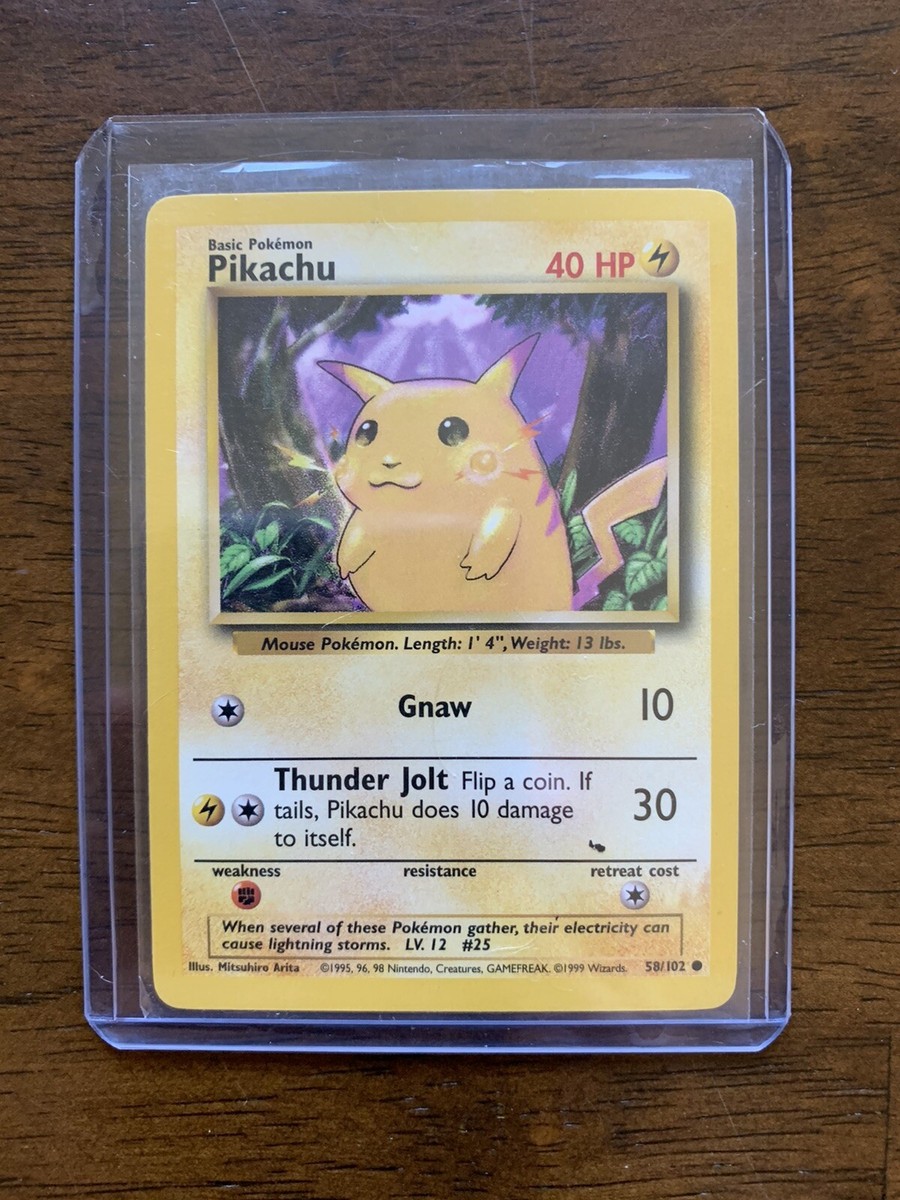 PIKACHU Yellow Cheeks 58/102 Base Set 1999 Pokémon Card NM/MINT | eBay