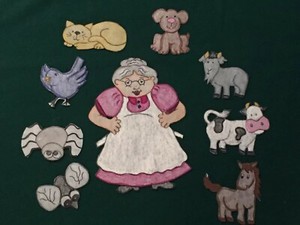 There Was An Old Lady Felt Board Story Learning Education Handmade Products Houseofrd Com
