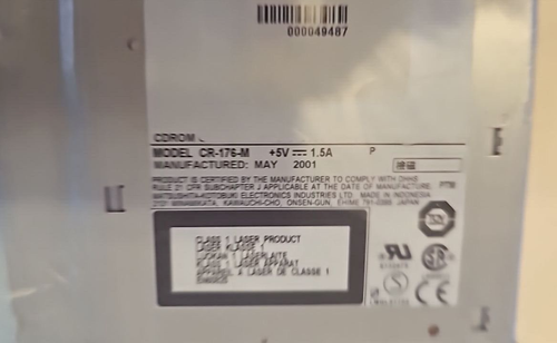 Matsushita CR-176-M Slim CD ROM Drive 24x Original Silver for Computer PC - Picture 9 of 12