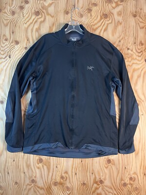 Arc'teryx Trino Jersey Jacket Mens XL Black Windstopper Full Arc'teryx Trino Jersey Jacket Mens XL Black Windstopper Full