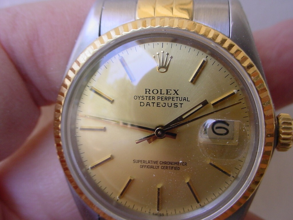 Rolex Datejust 18K/SS 16013, Quickset, Sapphire Crystal, Jubilee