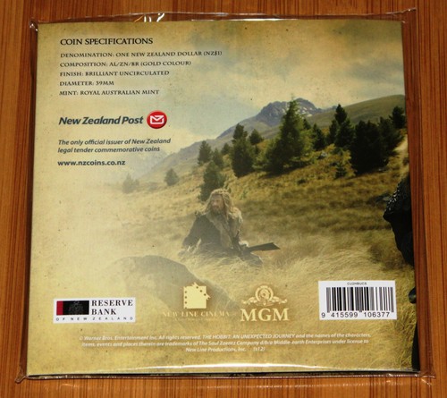 ¡JUEGO DE TRES MONEDAS NUEVA ZELANDA 2012 EL HOBBIT, Gandalf Radagast!!! Precio de venta sugerido por el fabricante $89 - Imagen 3 de 3
