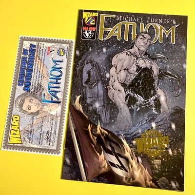 Michael Turner's Fathom # 1/2 Wizard Gold Foil Exclusive with COA Image/Top Cow