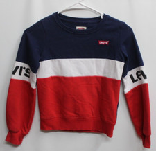 Levis Sweatshirt Colorblock Sz 8/10 Yrs S Pullover USA Red White Blue Top