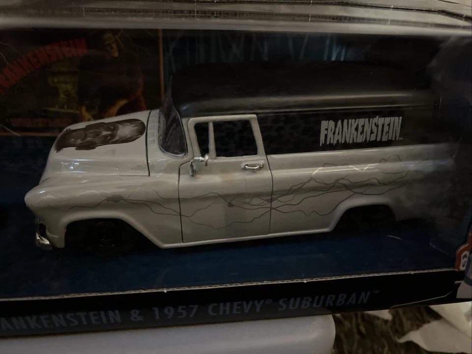 Figura Chevrolet Suburban Frankenstein 1957 Jada JA32191 1/24 modelo diecast Foto 4 de 4