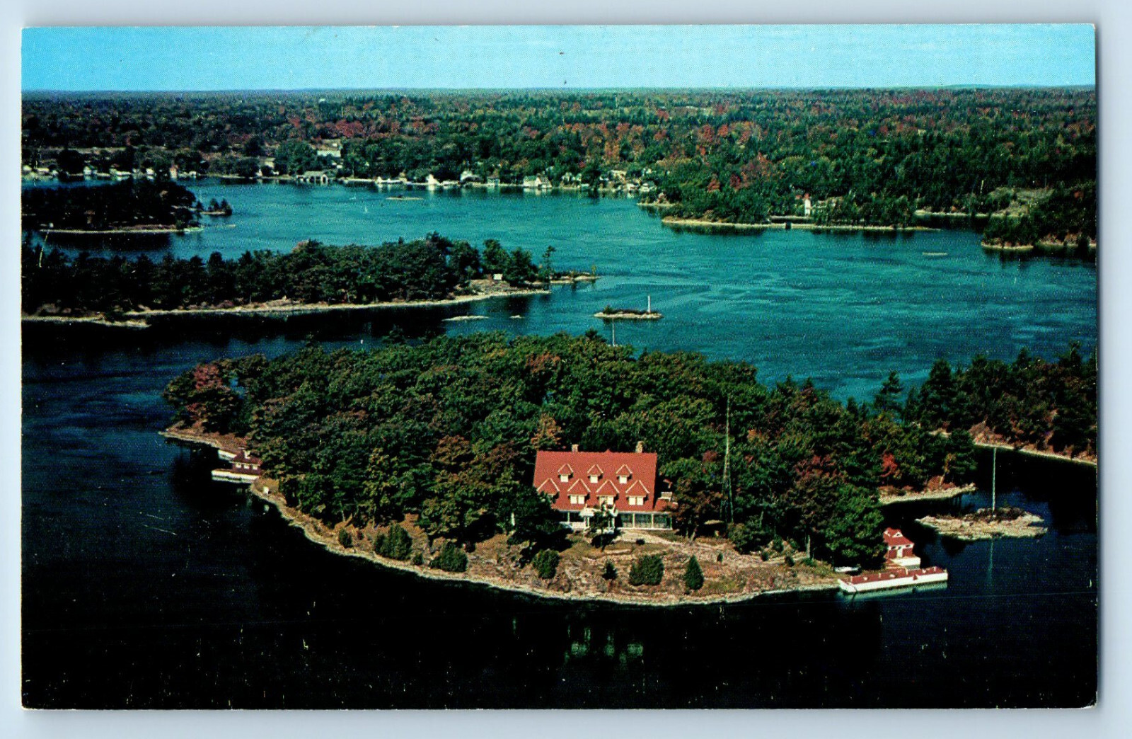 Dashwood Ontario Canada Postcard Aerial View of Dashwood Island c1950's