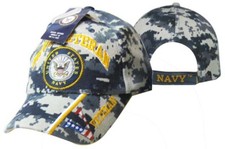 U.S. Navy Veteran Blue Digital Camo Emblem "V" Embroidered Cap LICENSED