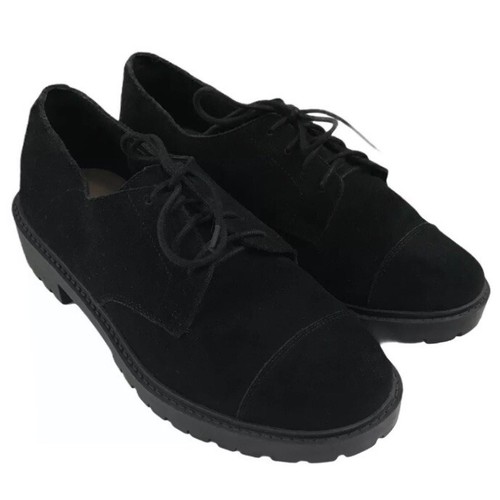 Lucky Brand Mens Shoes Ibira Platform Oxford Suede Black Size 10M Cap Toe Career | eBay