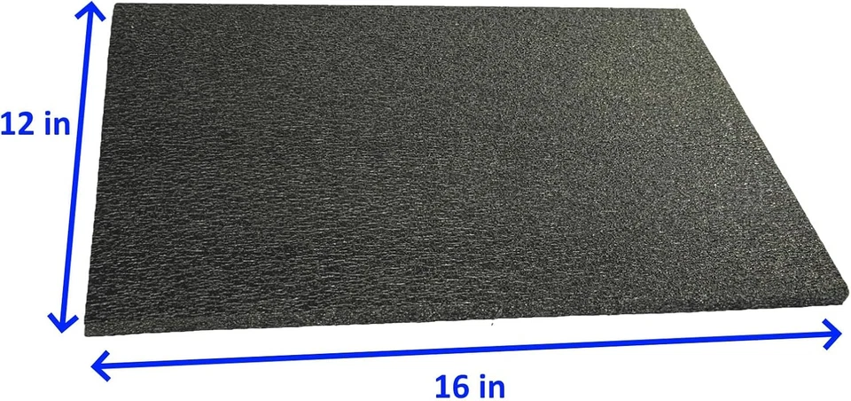 Hojas de espuma de polietileno negro de 1/2" de espesor paquete de 2 - 16x12 - pa... Foto 3 de 4
