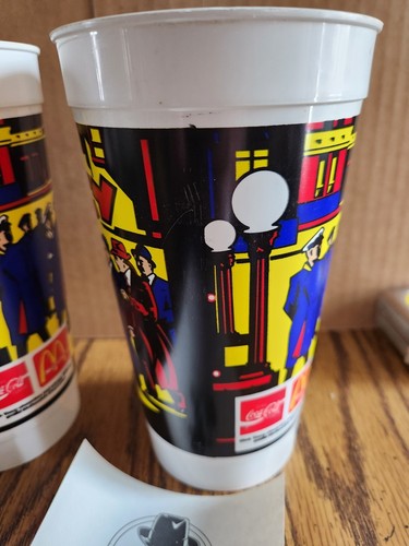 2 Vintage Large Dick Tracy Plastic Cups McDonald's - Picture 7 of 10