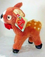 Fiesta Deer Plush Fawn Brown Spotted 1996 Christmas 10" Stuffed Animal xs4656