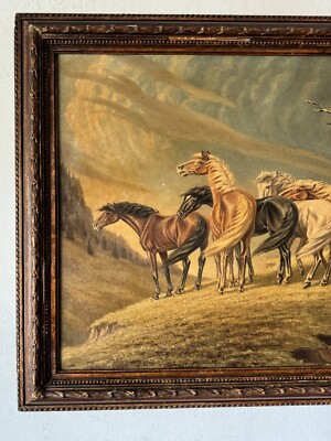 WILLIAM ALFRED HOFSTETTER OLD ANTIQUE HORSE MAN PORTRAIT OIL