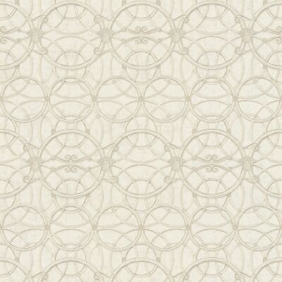 Profhome 370493-GU Barock Tapete Ornament schimmernd creme gold weiß 7,035 m2