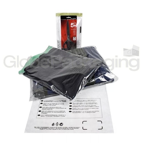 Sacchetti postali 500 x 12""x16"" TRASPARENTI peeling e sigilli poliedrici - 12x16"" (305x405 mm) - Foto 2 di 5