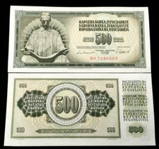 Yugoslavia 500 Dinara 1981 Banknote World Paper Money UNC Currency Bill Note