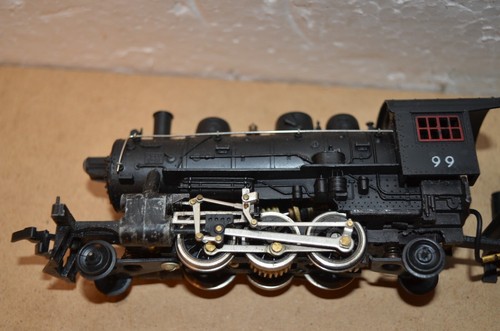 VINTAGE MANTUA HO PENNSYLVANIA PRR #99 STEAM LOCOMOTIVE ENGINE and TENDER - Picture 7 of 7