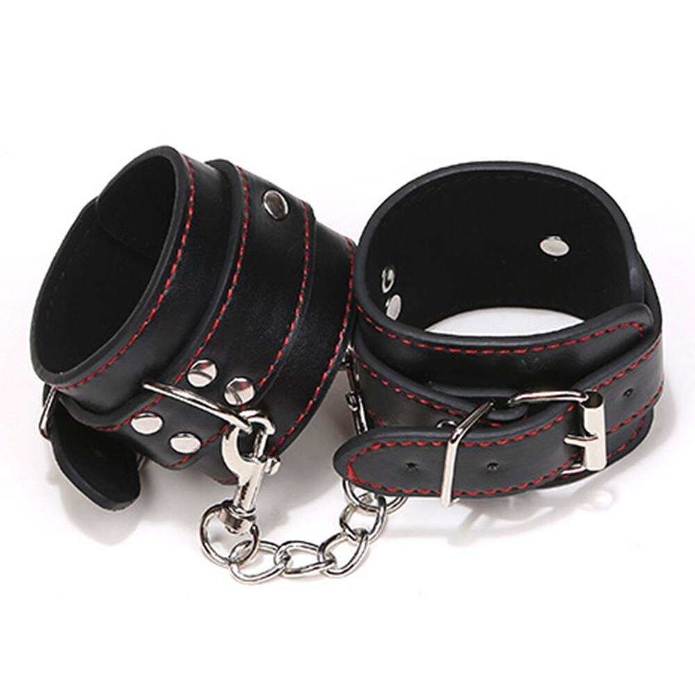 Cytherea Black Metal Steel Handcuffs Professional Double Lock Security Toy 