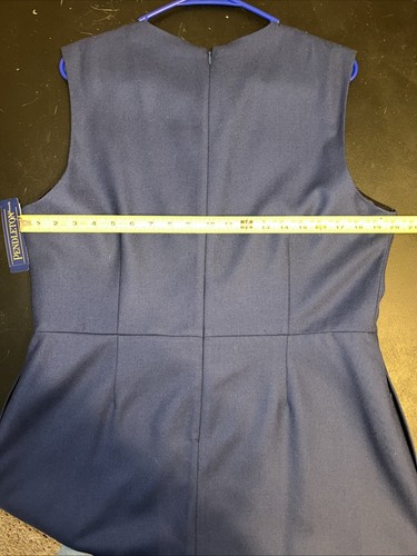Pendleton Wool A Line Sleeveless Dress Navy Size 14 NWT Career Business Casual - Picture 12 of 18