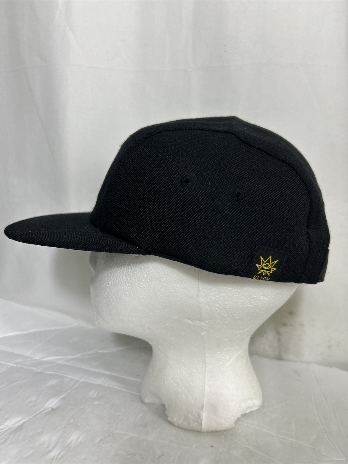 Elvon Five Panel Black Strapback Baseball Hat Adj… - image 5