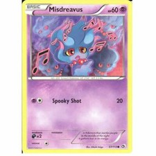 57/113 Misdreavus Common: Pokemon Trading Card Game BW-11 Legendary Treasures