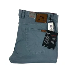 Alberto Superfit Broken Twill Stone Blue Modern Fit 5 Pocket Pant Size 42X34 NWT