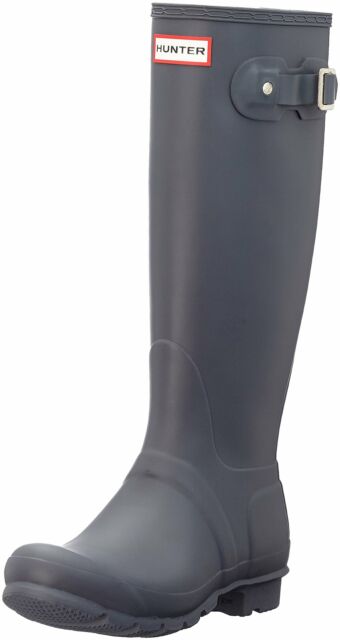 Hunter Original Tall Waterproof Rain Boots Sz 10 New 0 Black Dark Slate