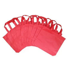 10PCS Reusable Tote Bags Travel To-Go Kicthen Dining Food Non-woven Fabric Sh...