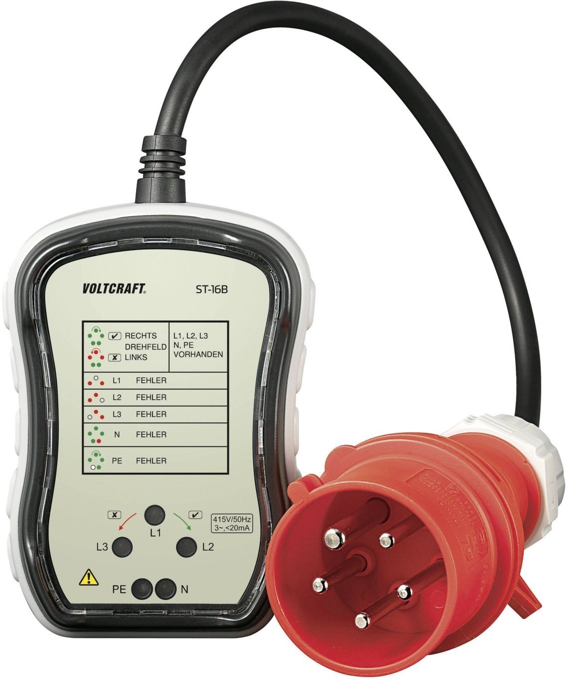 Voltcraft St-32B Tester Presa Di Corrente Ottico - Immagine 2