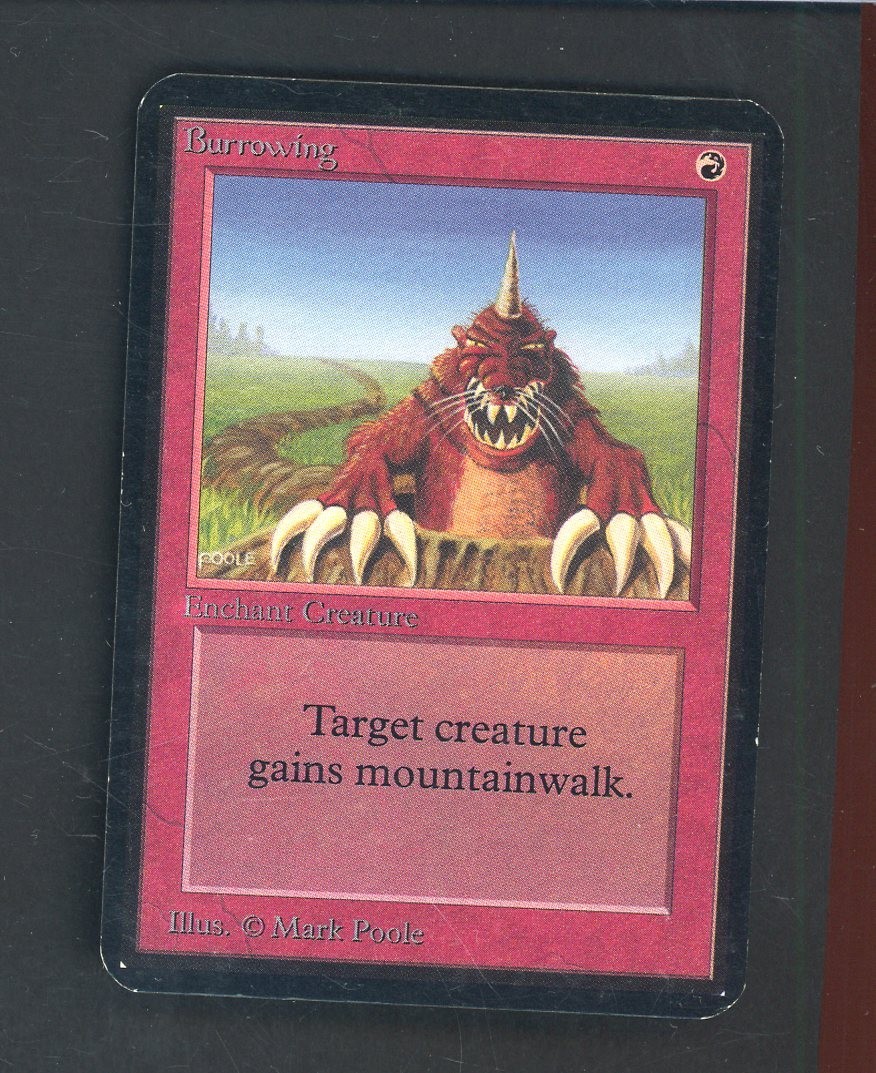 1993 MTG Magic The Gathering Alpha Burrowing