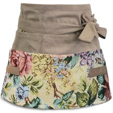 Garden Apron for Woman, Gardening Florist Apron, Half Apron with 8 Pockets an...