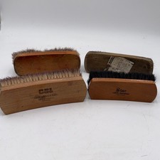 Lot of 4 Vintage Shoe Shine Brushes CSL Star Antique Patina