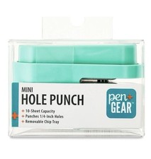 Pen Gear Mini Hole Punch, Teal