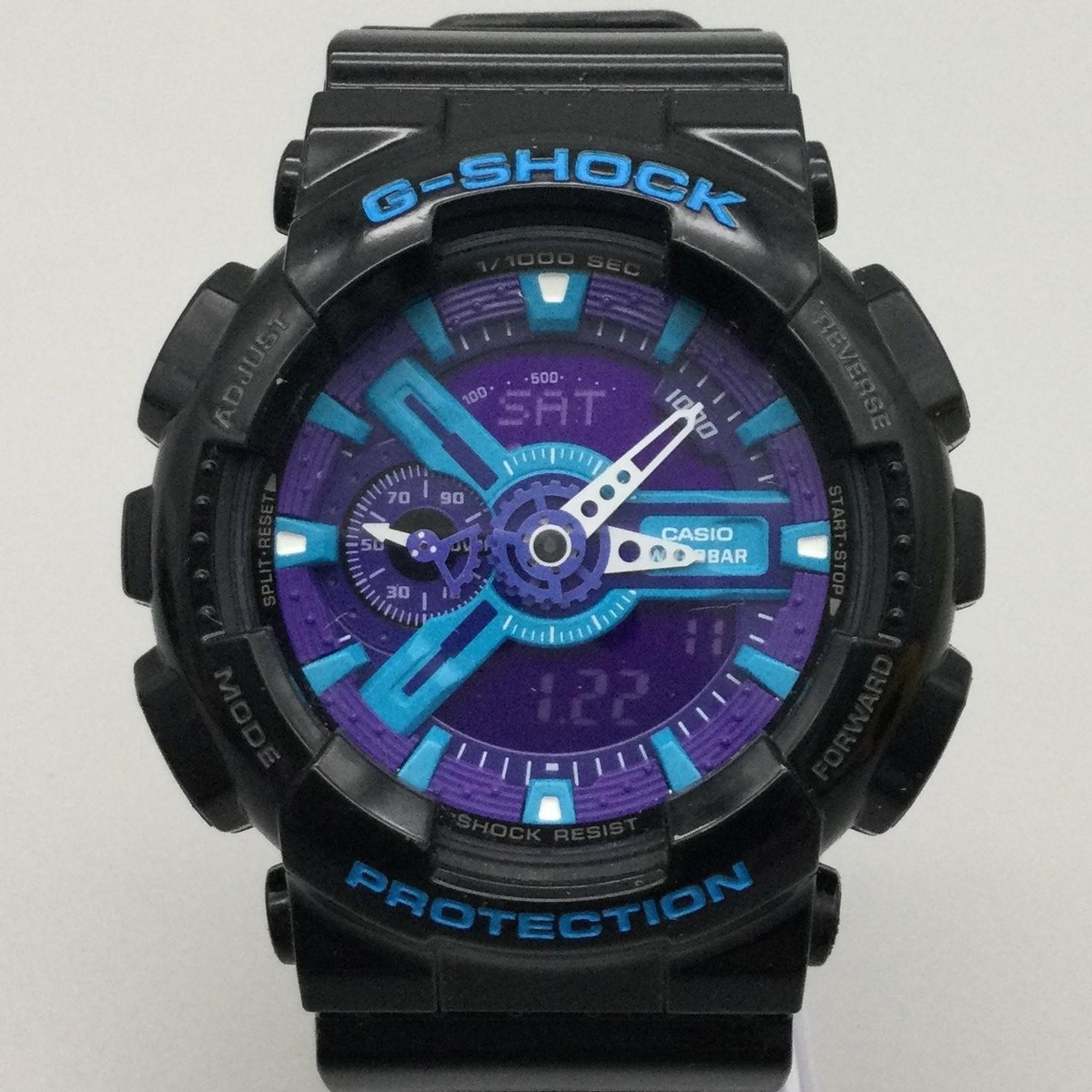 Casio G-Shock 5146 GA-110HC Men Watch 51mm Blue Dial Ana Digi 200M