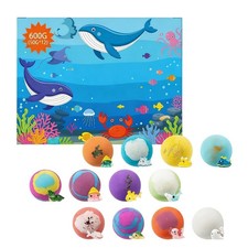 Kids Bath Balls 12 Pieces Gentle Refreshing Rainbow Colorful Kids